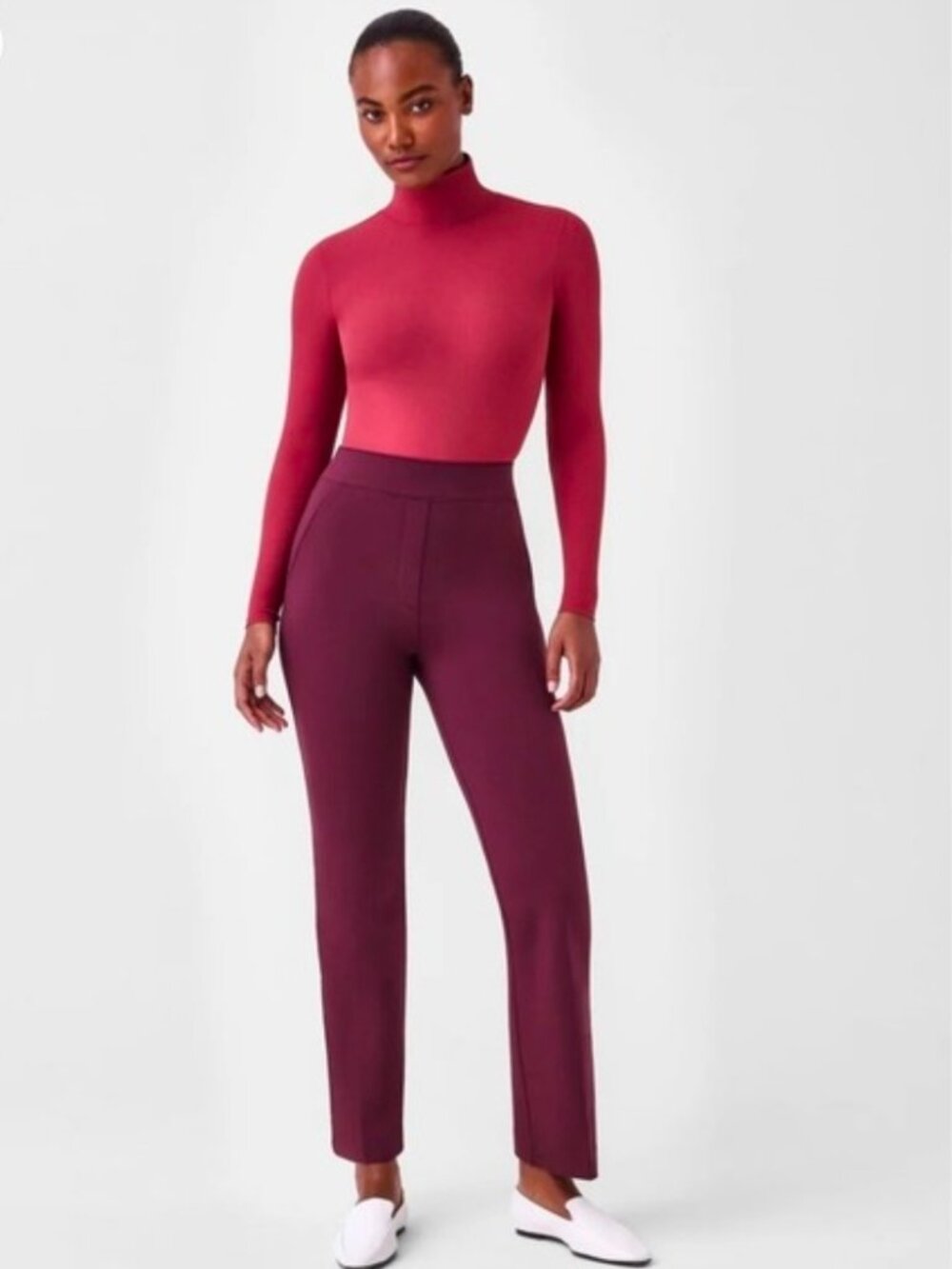 SPANX Super Smooth Perfect Fit Ponte Slim Straight Pants Size Large NWOT